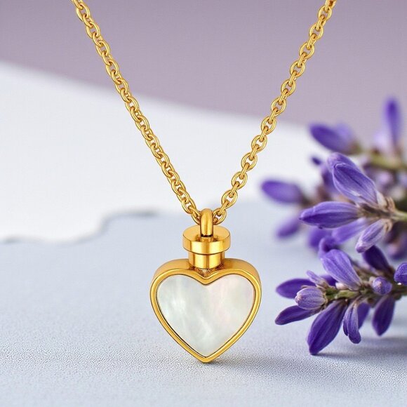 π18K Gold Plated Reversible Heart Charm Stainless Steel Dainty Necklace π€ - Picture 9 of 11